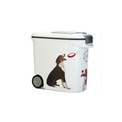 Curver Voedselcontainer Hond met Wielen Wit