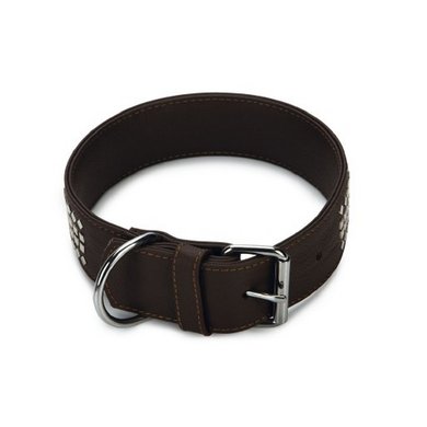 Beeztees Dog Collar Vintage Leather Brown 53-59cmx50mm