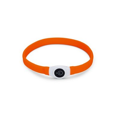 Beeztees Hondenhalsband Safety Gear Glowy Oranje 65x2,5cm