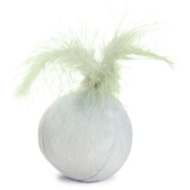 Beeztees Ball Rizo with Feathers Mint 5cm