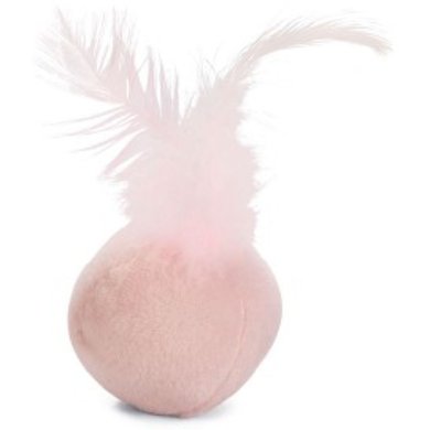 Beeztees Ball Rizo with Feathers Pink 5cm