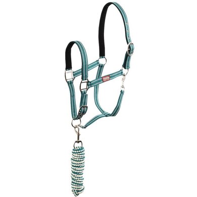 Premiere Head Collar Set with Carabiner Teal Green