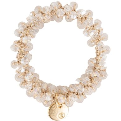 BR Elastique à Cheveux Beads kit/2 White Crystal One Size
