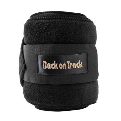 Back on Track Bandages Fleece la Paire Noir 3,35m 12cm