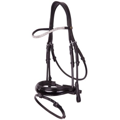 BR Bridle Plymouth II with an Adjustable Noseband Black/Silver