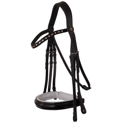 BR Double Bridle Wendover Black/White Full