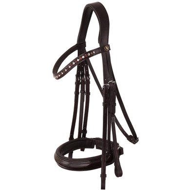 BR Double Bridle Wendover Brown/Silver Full