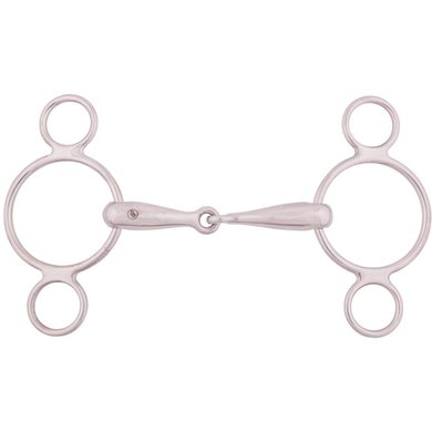 BR Loose Ring Snaffle 3-Rings Solid 18mm Stainless Steel