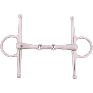 BR Full Cheek Snaffle Solid 18mm Double Jointed Stainless Steel