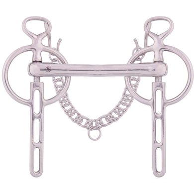 BR Liverpool Bridle-bit 16mm Right 3-hole and a Sliding Cheek RVS