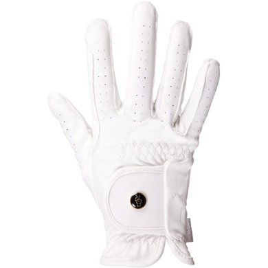 BR Riding Gloves All Weather Pro Leather Feel White
