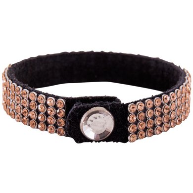BR Bracelet Crystallized avec Rhinestone Button Pêche