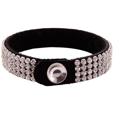 BR Bracelet Crystallized avec Rhinestone Button Argent