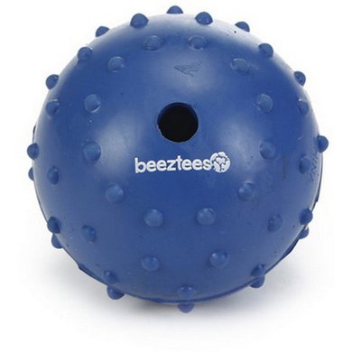 Beeztees Ball Rubber with a Bell Solid Blue