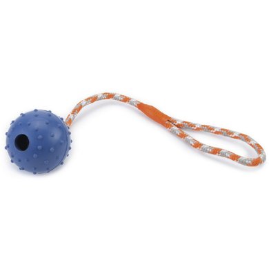 Beeztees Ball with a Bell and Cord Blue 6cm 30cm Long