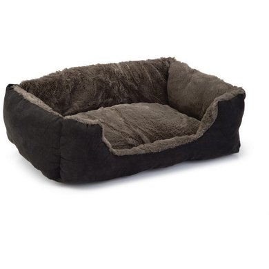 Beeztees Bed Baboo Pluche taupe Black 48x37x18cm