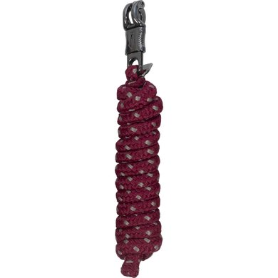 Cavallo Corde pour Licol CavalJean Crochet Panique Rouge foncé 2,2m