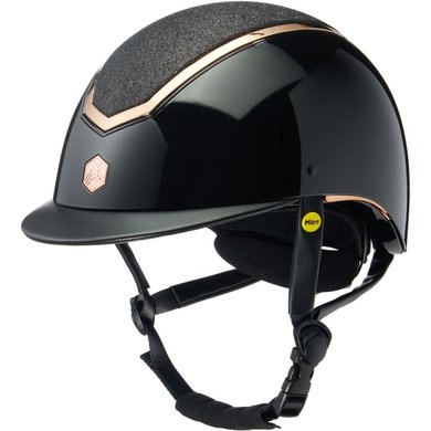 Charles Owen Cap Kylo Sparkly MIPS Black Gloss/Rose Gold