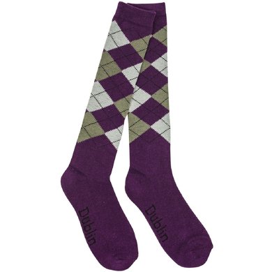 Dublin Socks Argyle Purple One Size