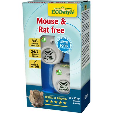 ECOstyle Mouse & Rat free 30 m² + 30 m² Ultrasonic pest control