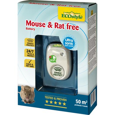 ECOstyle Mouse & Rat free Battery 50 m² Ultrasonic pest controle