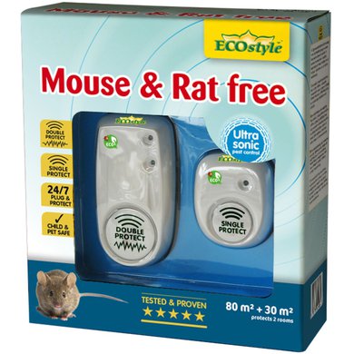 ECOstyle Mouse & Rat free 80 m² + 30 m² Ultrasonic pest control