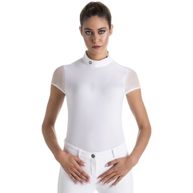 Ego7 T-shirt de Concours Rita Manches Courtes Blanc