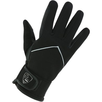 EQUITHÈME Riding Gloves Pro Series Vertical Winter Black