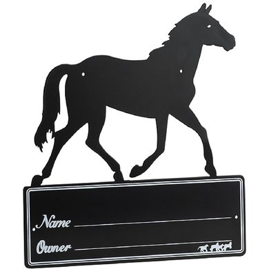Hippotonic Name Plate Horse Black 25cmx21cm