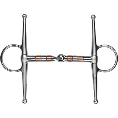 Feeling Full Cheek Snaffle with Rollers Satin Stainless Steel