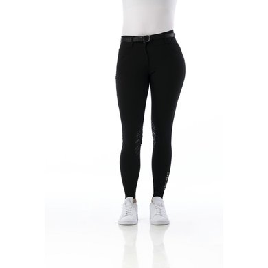 EQUITHÈME Breeches Bella Push-Up Silicon Knee Pads Black