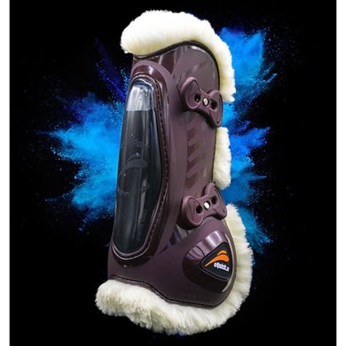 eQuick Tendon Boots eShock Legend Front Velcro Fluffy Brown