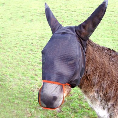 Equilibrium Fly Mask Field Relief Max Donkey with Ears Black/Orange
