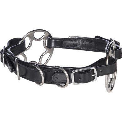 F.R.A. Noseband Caval Cavemore Leather with Cheeks Black