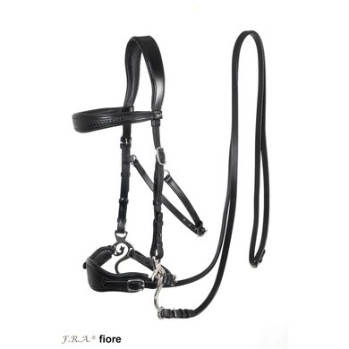 F.R.A. Bitless Bridle Fiore with Cheeks Black