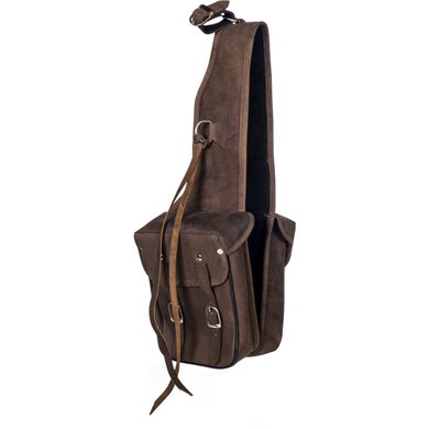 F.R.A. Double Saddle Bag Ico Leather Brown