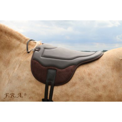 F.R.A. Bareback Pad Lea Leather with Removable Handle Brown