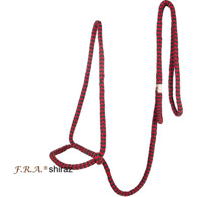 F.R.A. Halter Shiraz with Attached Lead Rope Red/Yellow 3m