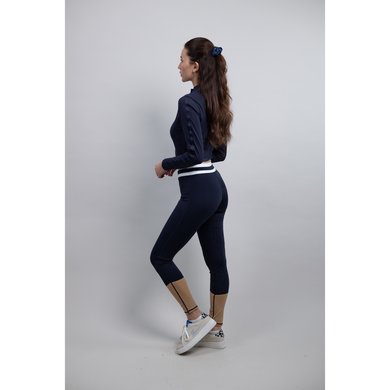 Harcour Riding Legging Brookie Full Grip Navy/Iced Coffee