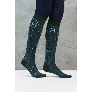Harcour Socks Sirene Khaki/Navy/Rubyred