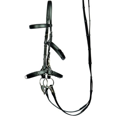 Harry's Horse Leather Lunging/Bridle Cavesson Black