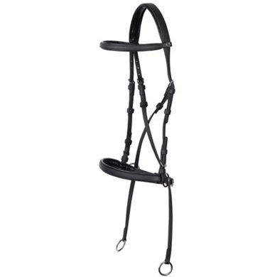 Harry's Horse Bridle Easy Care Bitless and Jaw Crossed Black