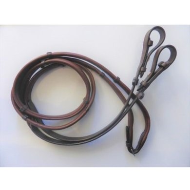 HB Showtime Reins Soft Leather with Stoppers Brown Full