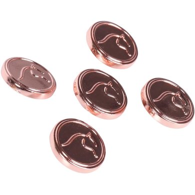 Harry's Horse Boutons Metallic Horse Or rose One Size