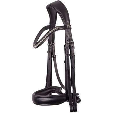 Harry's Horse Double Bridle Soft Crystel Black