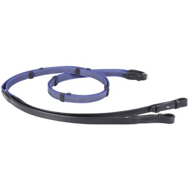 Harry's Horse Reins Supergrip with Stoppers Blue Full
