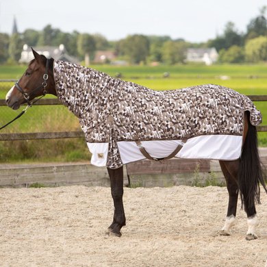 Harrys Horse Couverture Anti-Mouches Camo Mesh-pro Blanc