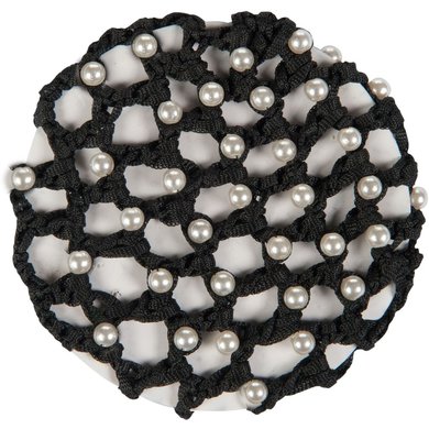 HKM Hair Net  with Pearls Black