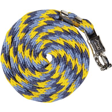 Lauria Garrelli Corde pour Licol Sole Mio avec Crochet Panique Bleu Fumeé/Bleu Moyen/Blanc 180cm