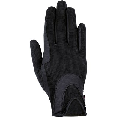 HKM Riding Gloves Grip Mesh Black